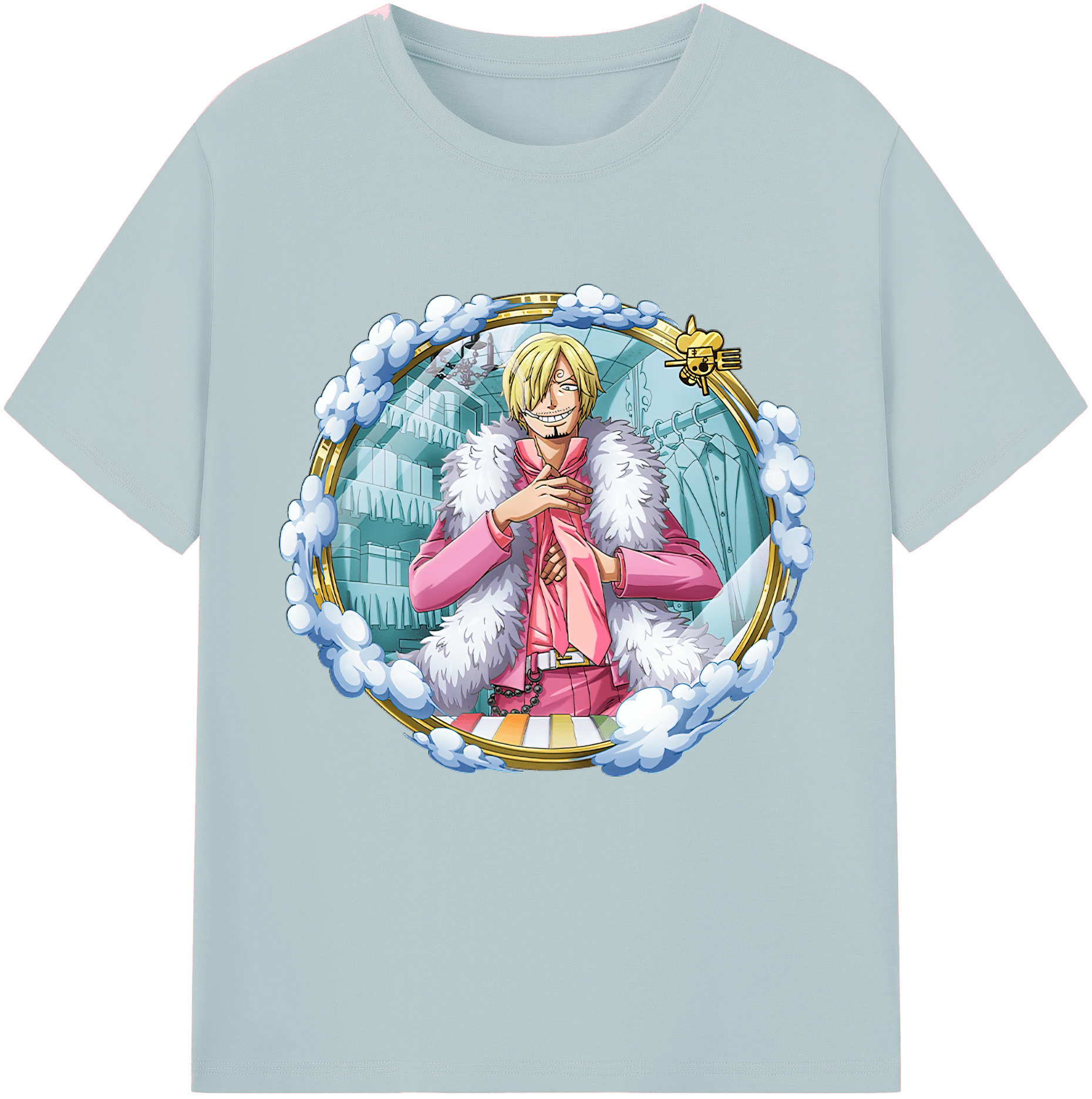 ワンピース サンジ ONE PIECE Sanji 綿100％半袖Tシャツ（フロントプリント）
